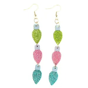 Sparkly Bright Christmas Light Earrings