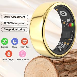 Smart Ring Health Monitoring Wearable Fitness Trackers Calories Burned Sleep Quality IP68 Waterproof for Outdoors and Gym for Women Men Couple Gift - Android Watch