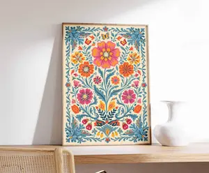 Vintage Mexican Poster, Mexican Prints, Mexican Decor, Traditional Latin Decor, Floral Print, Botanical Wall Art, Tropical Print, Latin Art, Soft Touch, Feels Like a Favorite, Looks Good, Feels Better