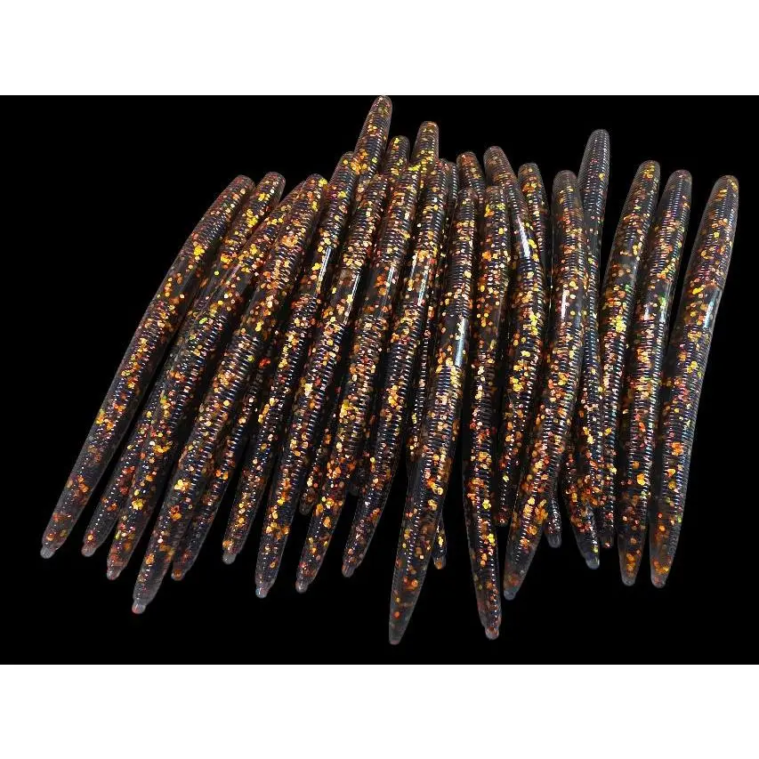 5 Inch Stick Worm Soft Plastic Fishing Baits Smoldering Ember 5 Inch Stick Worm Soft Plastic Fishing Baits!