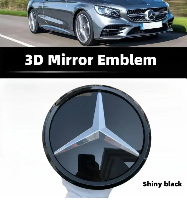 2026 New Mercedes Benz Grill Emblem Star Logo Car Front Grille Badge For W204 W205 X253 W213 W212 W176 W177 W167 W246 W117 Accessories