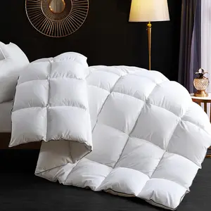Goose Down Duvet Insert Queen - All Season Cool Touch, 100% Cotton Shell for Hot Sleepers, Lightweight Hotel Quality, White 90x90 Inch