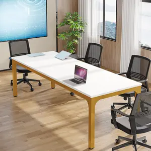 Tribesigns Large Business Table, 6.5FT Conference Table, Rectangle Meeting Seminar Table, Seats 6-8
