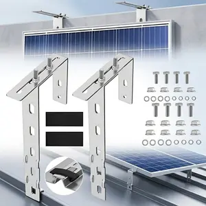 Solar Mounting Brackets for square Railings; no-drill hook kit, Easy & secure installation, rustproof 7 durable, ideal for Home Balcony/Patio PV Systems