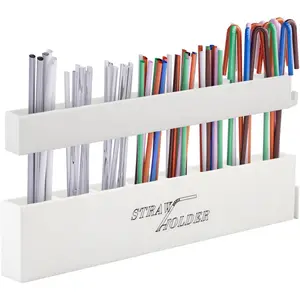 Straw Holder for Cabinet  Straw Organizer for Cupboard Tumbler Straw Storage Container for Counter Straw Dispenser for Kitchen Counters and Cupboards