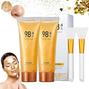 Mother's Day Gift Peel-Off Anti-Wrinkle Mask, BEILINGMEI Golden Peel Off Mask, 24k Gold Foil Mask pore cleaning, moist, tone recovery, relaxation Skincare Skin Repair