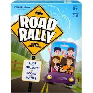 MINI EXPLORER Road Rally Travel Scavenger Hunt Card Game 88 Spot-and-Find Cards for 2-6 Players Perfect for Car Trips Ages 5+