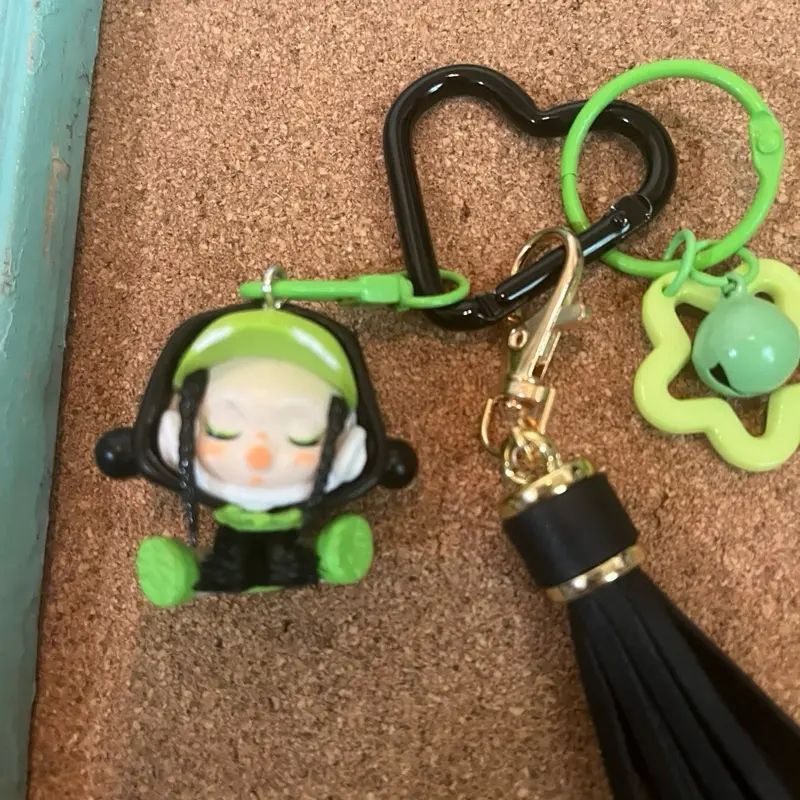 Skull Panda Bag Charm, Cute Acrylic Keychain Accessory for Backpacks, Purses, and Luggage