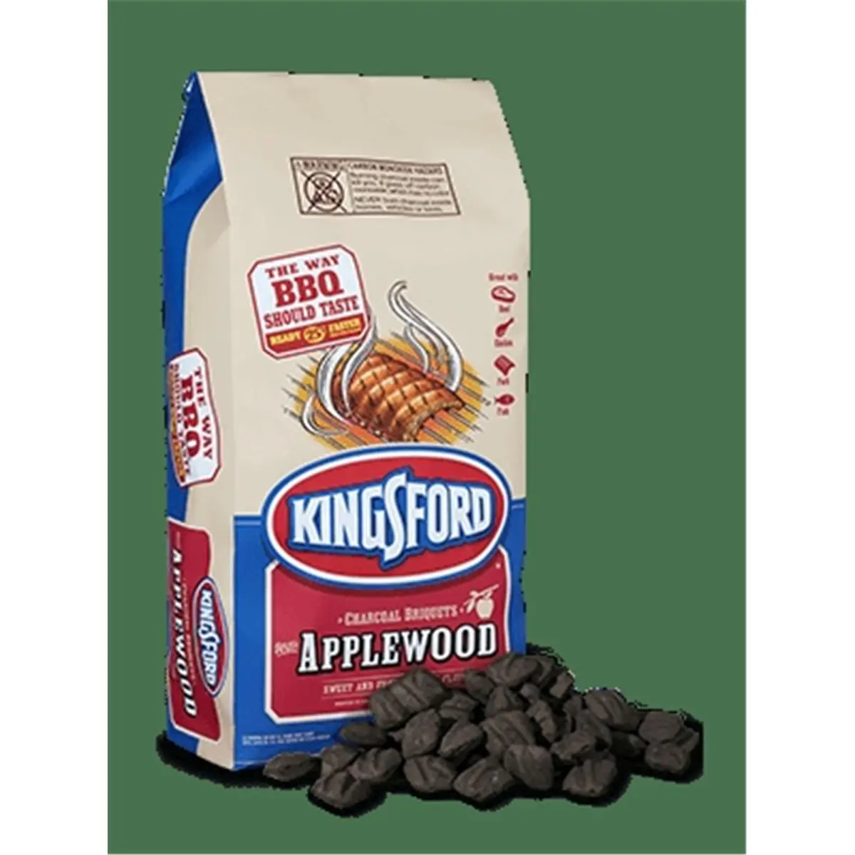 Apple Wood Briquettes, 16 lb Flavor-Enhancing Grilling Fuel with Long Burn Time, Made with 100% Real Apple Wood for BBQ Parties & Camping, Camping & Hiking, Briquette Form