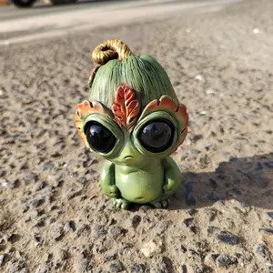 Classic Cartoon Alien Elf Figurine - Whimsical Resin Fantasy Sculpture - Ideal for Home, Garden, and Holiday Decor, No Electricity Needed, Perfect for Christmas, Halloween, Easter, Hanukkah, Thanksgiving fake  flowers religious ornament home laundry room