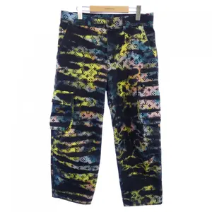 Pre-owned Louis Vuitton Denim Small Leather Goods Printed Monogram Tie Dye Cargo Pants