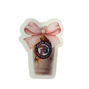 Handmade Seven Brew with Bow Sticker - Unique Coffee Lover Gift