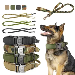 Tactical Dog Collar and Leash Set for Outdoor Adventures
