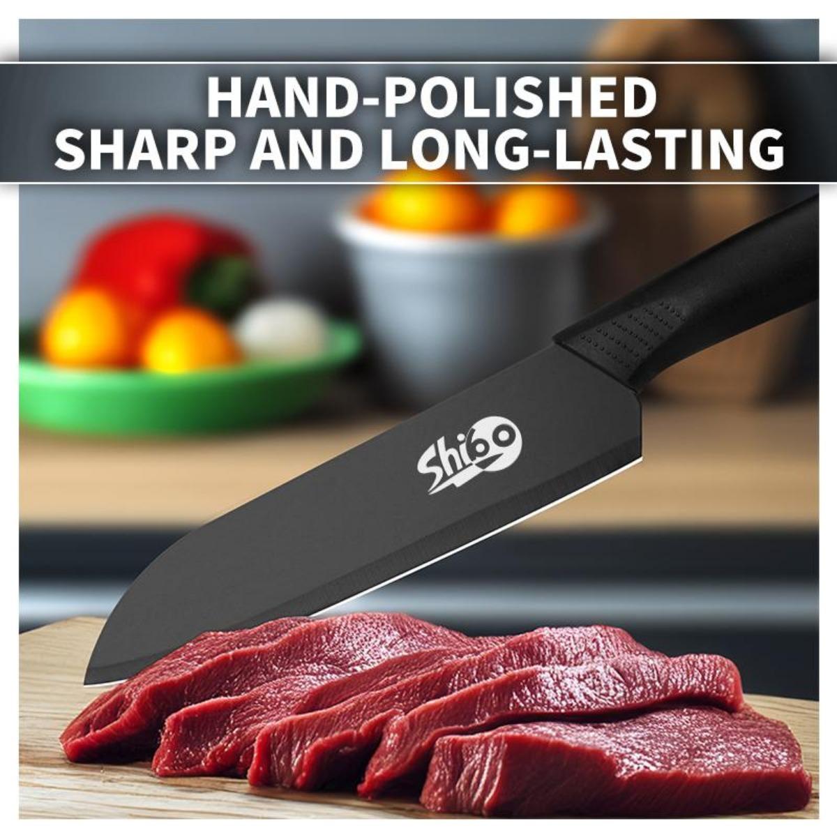 3-piece knife set household chef knife vegetable knife fruit knife set for cutting meat, vegetables and fruits sharp kitchen knives Block