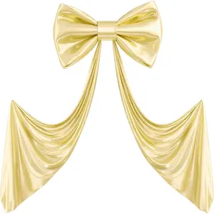 Giant  Bow for Backdrop 80x24 Inches Large Satin Ribbon Bow Wall Decor for Wedding Birthday  Shower Party Photo Booth, Washable  Big Bow for  Bedroom Door  Decoration