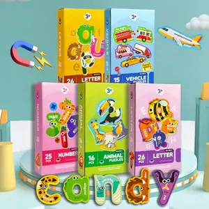 Soft magnetic alphanumeric cognitive refrigerator magnet puzzle children's educational toy preschool enlightenment magnetic stickers