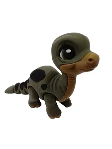 Baby Brachiosaurus Dinosaur 3D Printed Articulating Figurine with Realistic Design and Flexible Joints for Kids