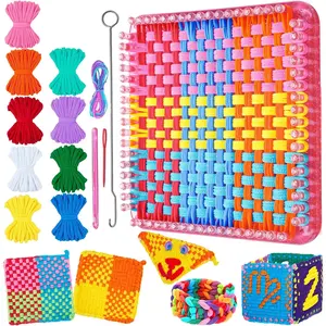 Upgraded Weaving Loom Kit Toys for  & Adults, DIY Arts & Crafts, Easy Potholder Loom Knitting Activity for Beginners, Ideal Gifts for Girls Ages 5 6 7 8-12 13 , 252 Craft Loops