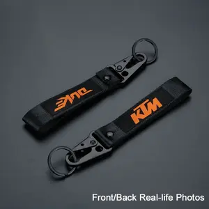 Newest Motorcycle Embroidery Keychain Chain Ring for Ktm Models, Durable Accessory for Motorcyclists, Perfect Gift Idea