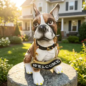 Meet Your New Favorite Welcome Buddy! This Friendly Boy Is Ready to Greet Guests at Your Home, Perfect Garden Statue for Tabletop Display