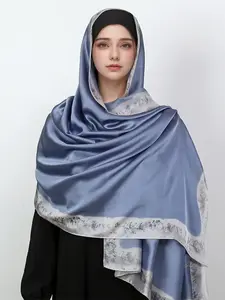 Women's Fashion Autumn Soft Headscarf Multi-Functional Shawl New Silk Satin Scarf, Elegant and Versatile Accessory for Ladies Bandana Turban Hijab Half Hijab