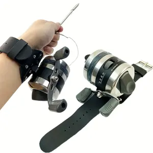Stainless Steel Fishing Reel With Wrist Strap, Slingshot Fish Catching Equipment Outdoor Accessories