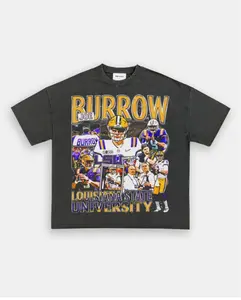 JOE BURROW-LSU TEE, Retro Football Shirt ,Football Shirt Christmas Gift Unisex, Football 90s Vintage Fan Gift,football American Graphic Vintage, Gift For women And Man Unisex T-shirt