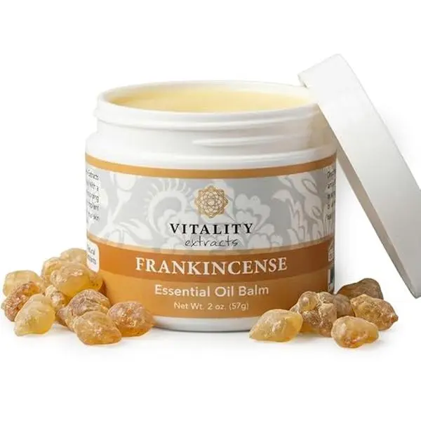 Vitality Extracts Frankincense Essential Oil Balm (2oz) – Boswellia Serrata, Beeswax & Vitamin E, Deep Moisturizing Skin Balm for Dry, Cracked Skin, Soothing & Nourishing for All Skin Types