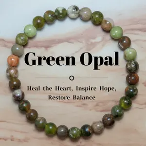 Green Opal Luck Bracelet Melt Away Stress Attract Good Fortune Enhances Emotional Well-being Balance Radiance Perfect for Parties Everyday Wear