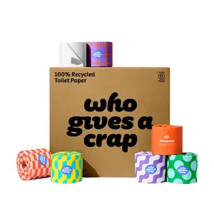 100% Recycled Toilet Paper & Wipes, Eco-Friendly Home Care Supplies for Household Use