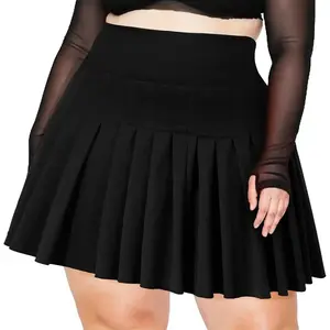 Women's Plus Size Pleated Tennis Skirt- Girls High Waist Athletic Golf Skirts with Shorts