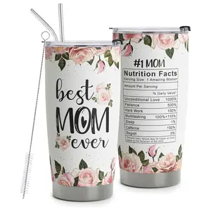Gifts For Mom From Daughter, Son, Christmas, Mothers Day, Birthday Gifts For Mom, Grandma, Mother In Law, Bonus Mom, Best Mom Ever Gifts For Women, Valentines Day, 20 Oz Stainless Steel Tumbler