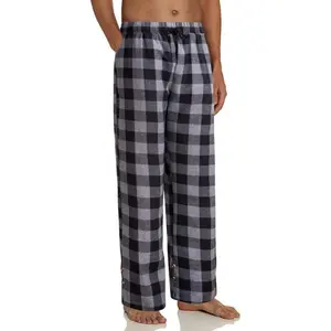 Mens Heavyweight Flannel Plaid Pajama Pants 100% Cotton Sleep Lounge Pant