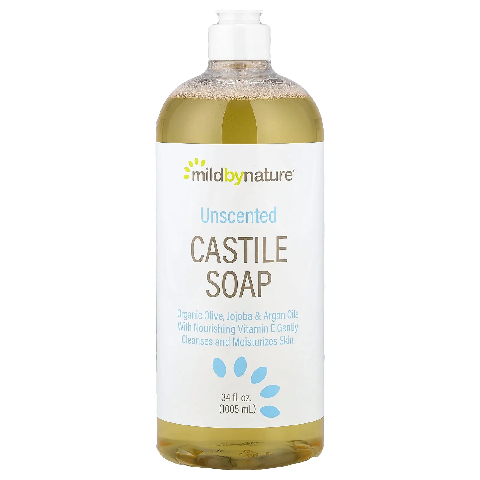 Mild By Nature Castile Soap, Unscented , 34 fl oz (1,005 ml)