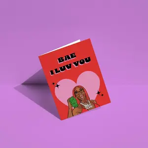 Sexyy Red Bae I Luv You Greeting Card