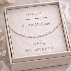 Morse Code Bracelet Mother’s Day - Made with high end Japanese Glass Seed Beads on Nylon Coated Stainless Steel Beading Wire.  Custom designs for Mother’s Day