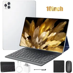 10" Tablet with Keyboard & Mouse Case, 12GB RAM+512GB Storage, 800x1280 HD Screen, Dual Speakers, Split-Screen for Learning & Work, Full Accessory Bundle
