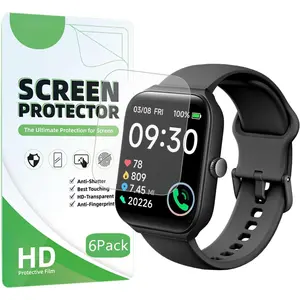 Screen Protector Compatible for  IDW16  Watch 1.95" (6 PACK) Flexible Full Coverage TPU Film Compatible for OCTANDRA SmartWatch