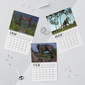Jurassic Park Calendar 2026, Dinosaur Calendar, Jurassic World, Dino Calendar, T-Rex Calendar, Dinosaur Gift, Jurassic Decor, Jurassic Theme, Dinosaur Merchandise