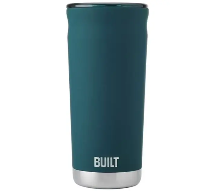 BUILT Torrent 20 oz Double-Wall Insulated Stainless Steel Tumbler Water Bottle, Teal