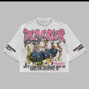 Womens Harajuku Klein Stone Embroidery Crop Tees Y2k Gothic Graphic Men Hip Hop Print Long Sleeves T Shirts Cotton Loose Tops