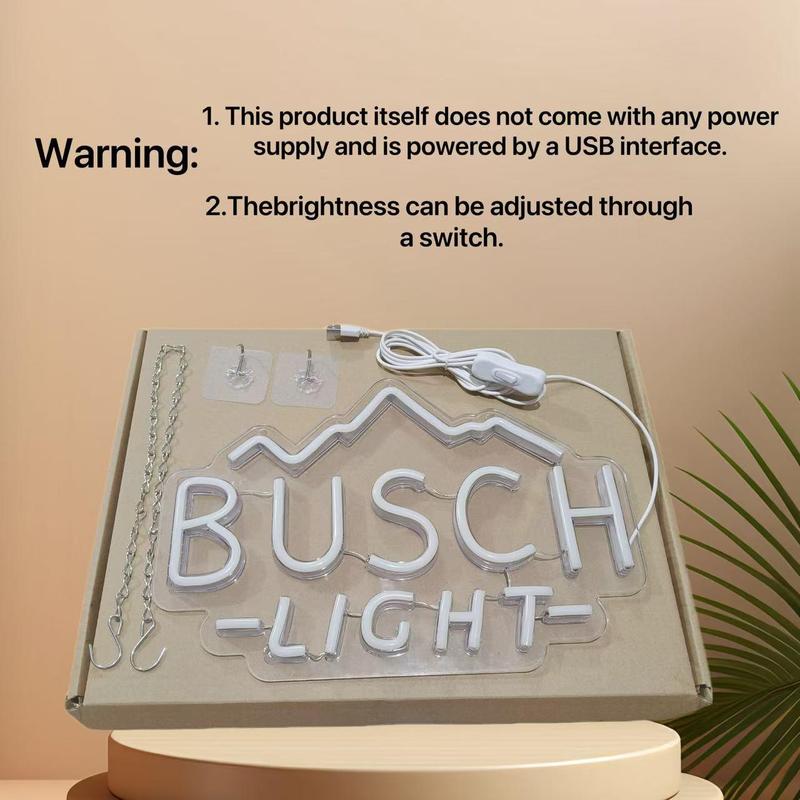 Ipcs Anime LED Busch Light Neon Sign, Premium Acrylic Wall Decor with USB Power, Perfect for Home Bar, Garage, or Gift for All Occasions