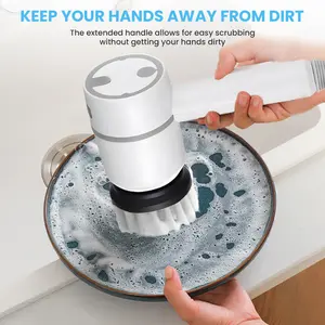 Electric Spin Scrubber-Powerful Electric Scrub Brush – 5 Replaceable Heads for Home Use