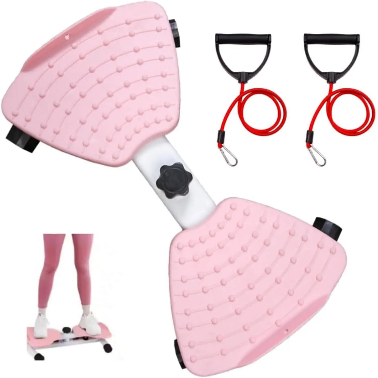 Waist Twister Machine with Resistance Bands, 300 LB Twist Board for Exercise, Adjustable Waist Twister Board Waist Sculptor Twist Exercise Board, Ab Twisting Machine