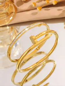 French Elegant Bracelet Set, Trendy Stack Bangle, Stackable Bracelets, Fashion Matching Bracelet, Cuff Bangles Bracelets, Fashionable Bangles, Stainless Steel Jewelry, Daily Fashion Accessory, Perfect for Gatherings & Festivals