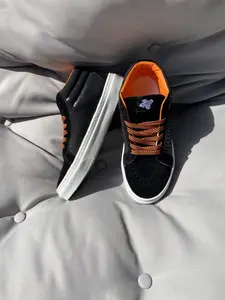 Mid-Height Wide Fit Skate Shoes, Warrior Casual Sneakers, Sporty Rubber Sole, Patchwork Textile Upper, Unisex All Season