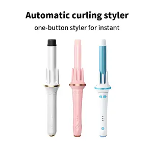 Auto Salon-Pro Ceramic Curling Iron | 30-Second Heat-Up & Negative Ions for Shiny, Frizz-Free Hair | Creates Perfect Waves and Curls on All Hair Types Safely Styling Kit