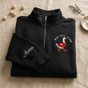 [MADE IN US] Embroidered EMT Paramedics Quarter Zip Sweatshirt, Personalize Name Funny Emt Tee, Appreciation Gift, Graduation Tee, New Nurse Outfit