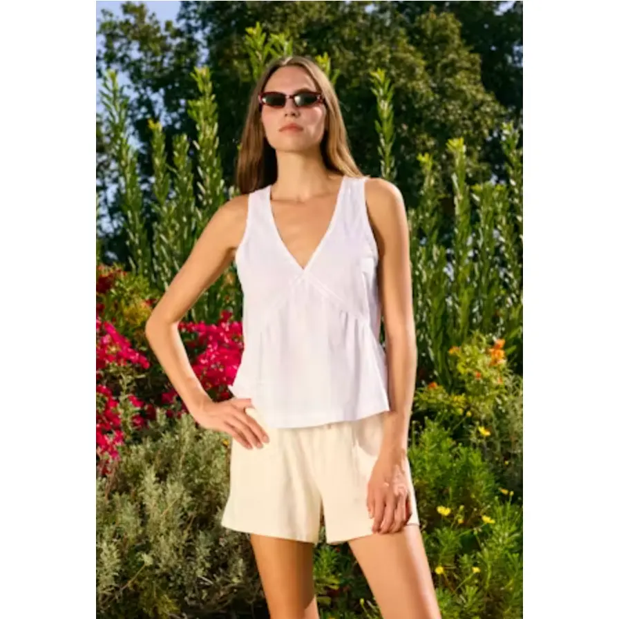 Sundry Sun Kissed Top in Optic White