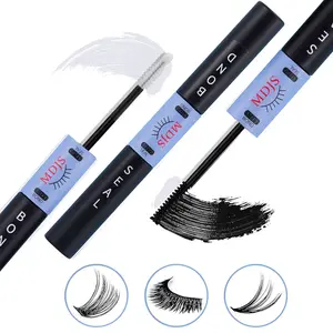 1pc Eyelash Bonding and Seal Cluster Eyelash Glue, For Eyelash Extension Long Lasting 72 Hours Strong Fixing Individual Eyelash Glue, Black Cluster Eyelash Glue + Clear Eyelash Seal 2 in 1 Home Eyelash Cluster DIY Eyelash Extension Kit Makeup Cosmetic
